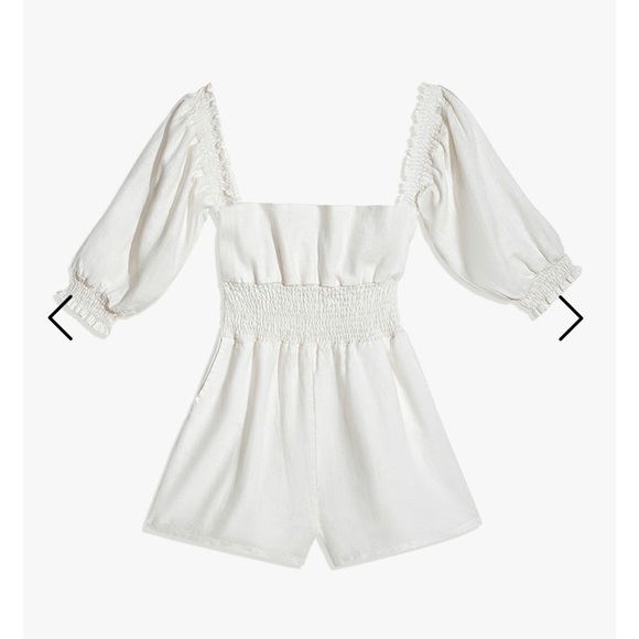 Weworewhat smocked linen romper - Picture 5 of 5